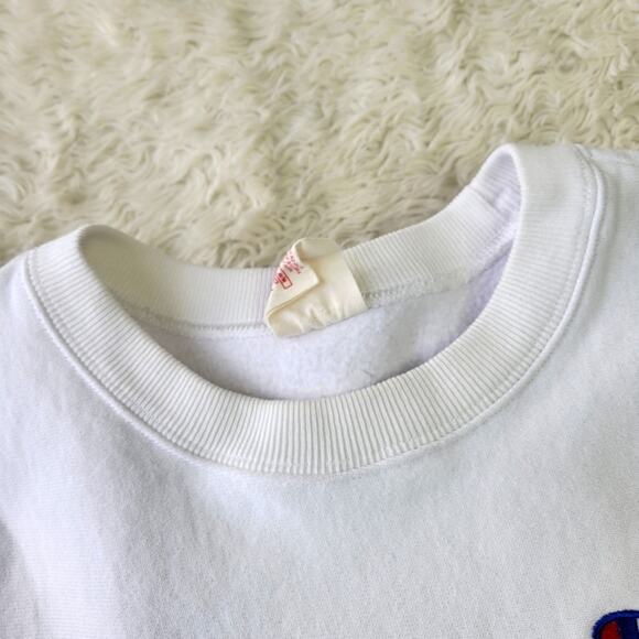 Champion Oversized Cropped Raw Edge Reverse Weave women's Crewneck medium - Picture 6 of 9